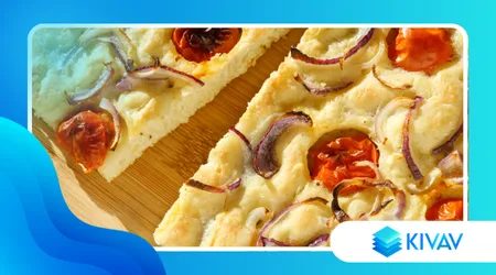 Focaccia con Cipolle Caramellate