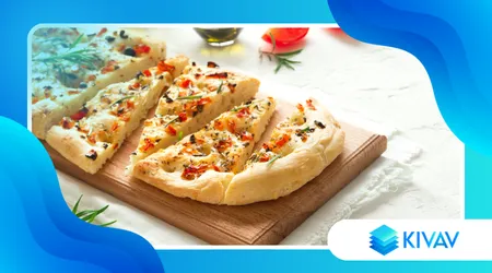 Focaccia ligure soffice con olio d’oliva e sale grosso artigianale